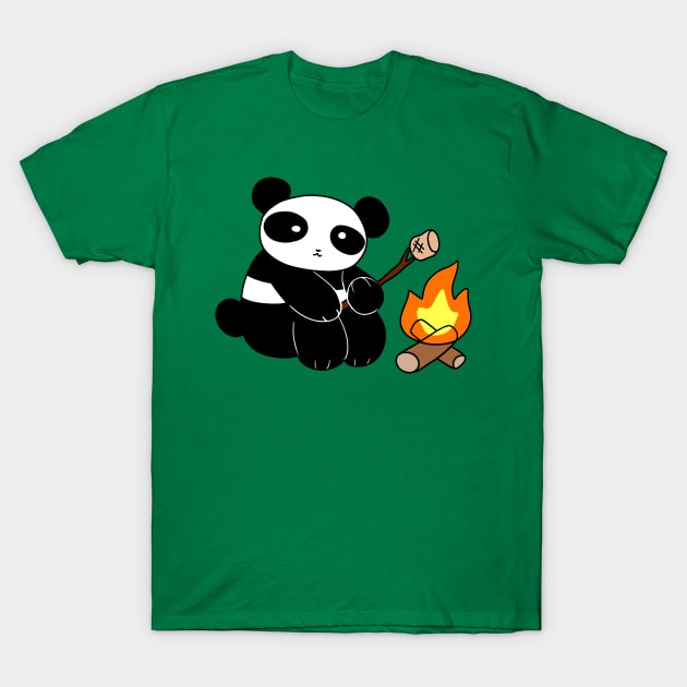 Campfire Panda T-Shirt by saradaboru